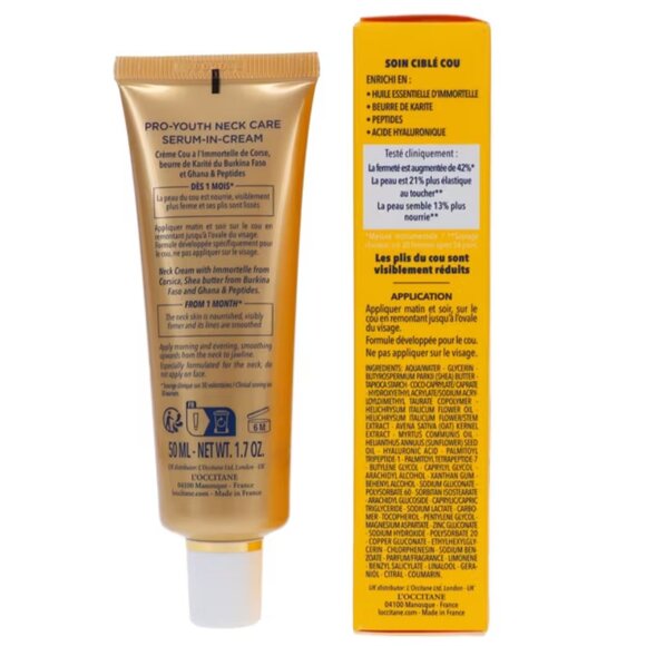 L'Occitane Immortelle Pro-Youth Neck Cream 1.7 oz - Picture 2 of 3